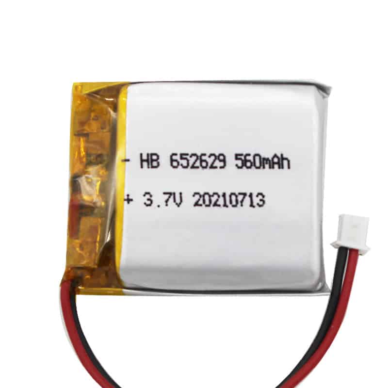 652629 560mAh 3.7 V