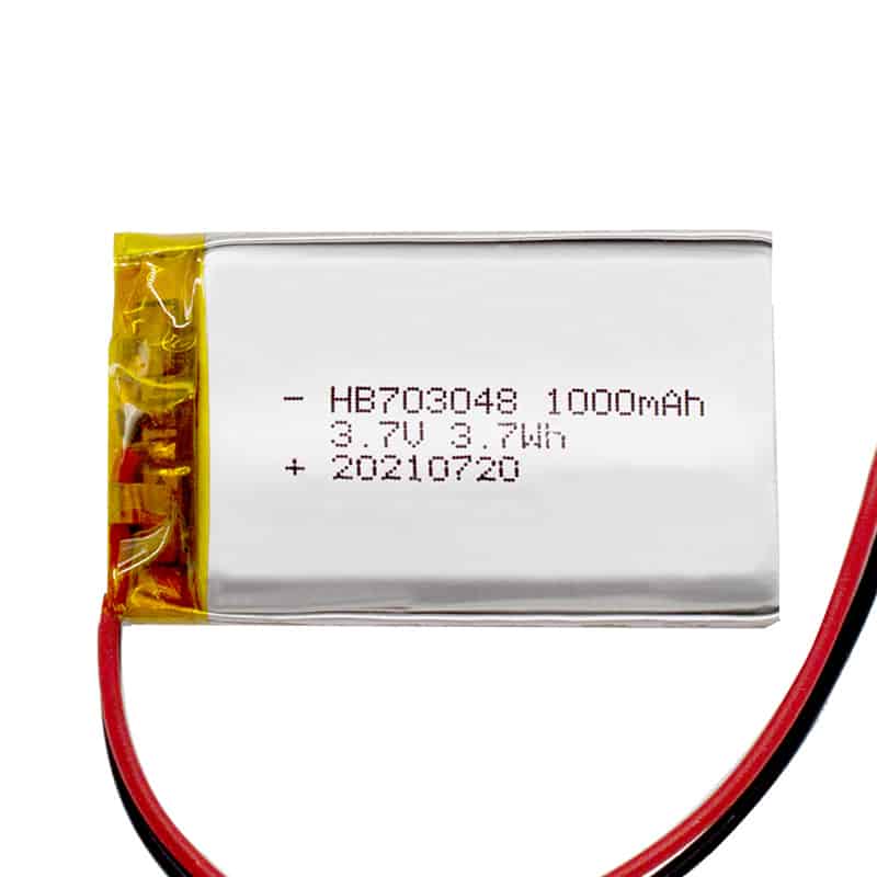 HB 703048 1000mAh 3.7V 3.7Wh