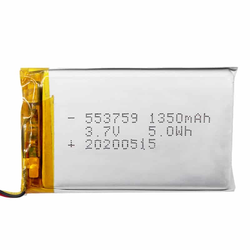 HB 553759 1350 mAh 3.7V 5.0wH