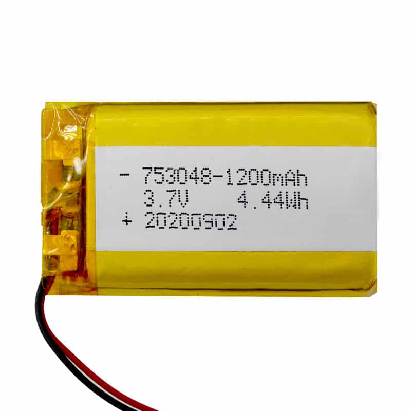 HB 753048 1200mAh 3.7V 4.44Wh