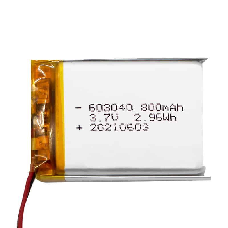 603040 800 mAh 3.7V 2.96Wh