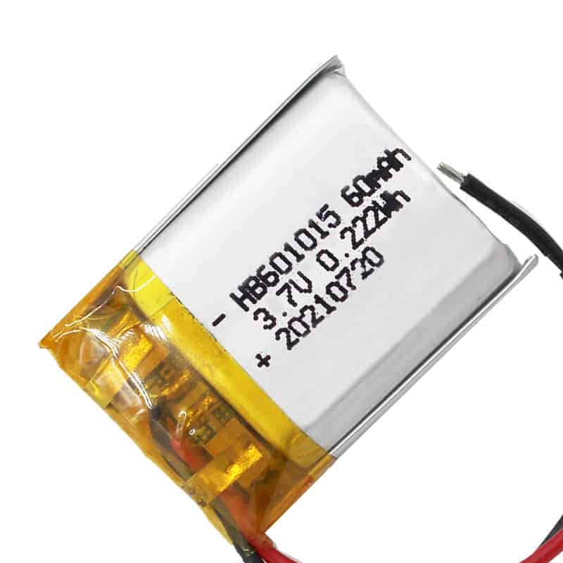 601015 60mAh 3.7V 0.222Wh