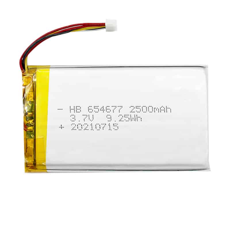 HB 654677 2500mAh 3.7V 9.25Wh