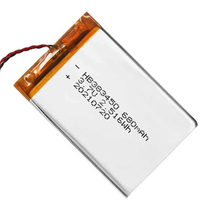 383450 680mAh 3.7V 2.516Wh