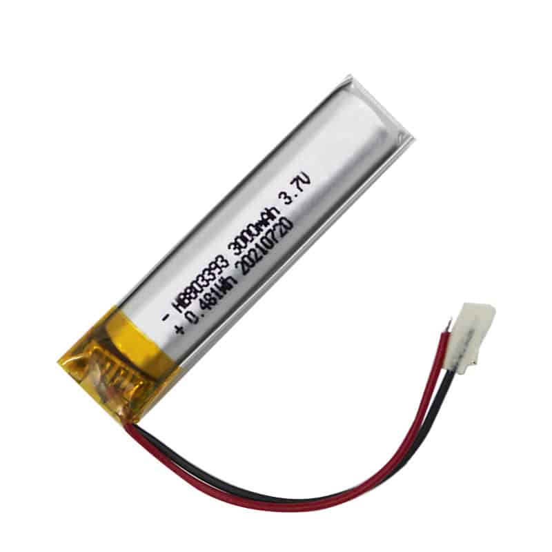 803393 3000mAh 3.7V 0.481Wh