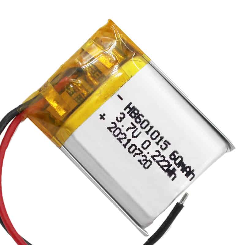 601015 60mAh 3.7V 0.222Wh