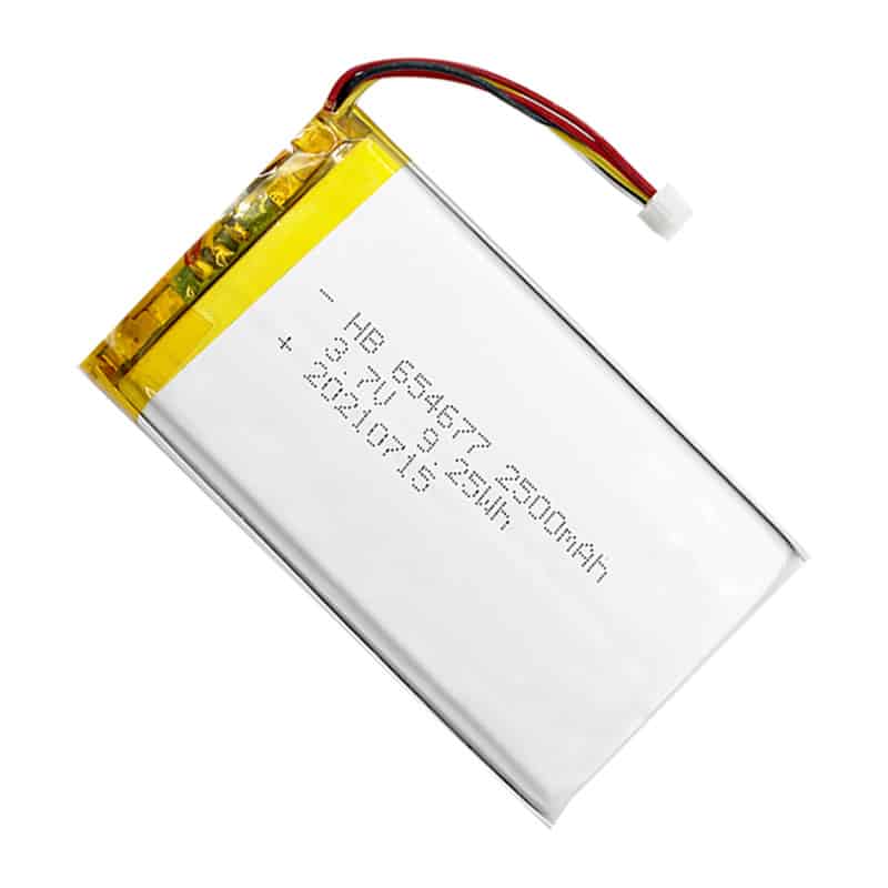 HB 654677 2500mAh 3.7V 9.25Wh