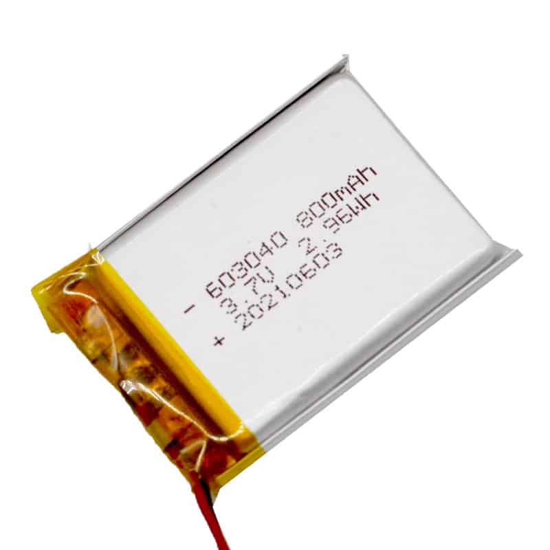 603040 800mAh 3.7V 2.96Wh