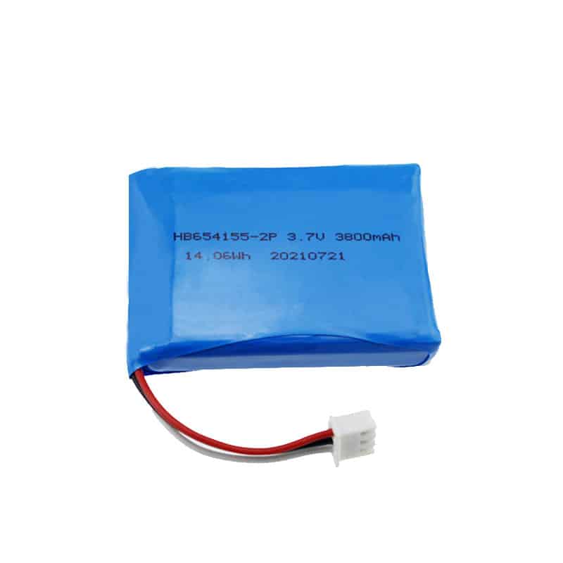 654155-3.7V-3800mAh-2P