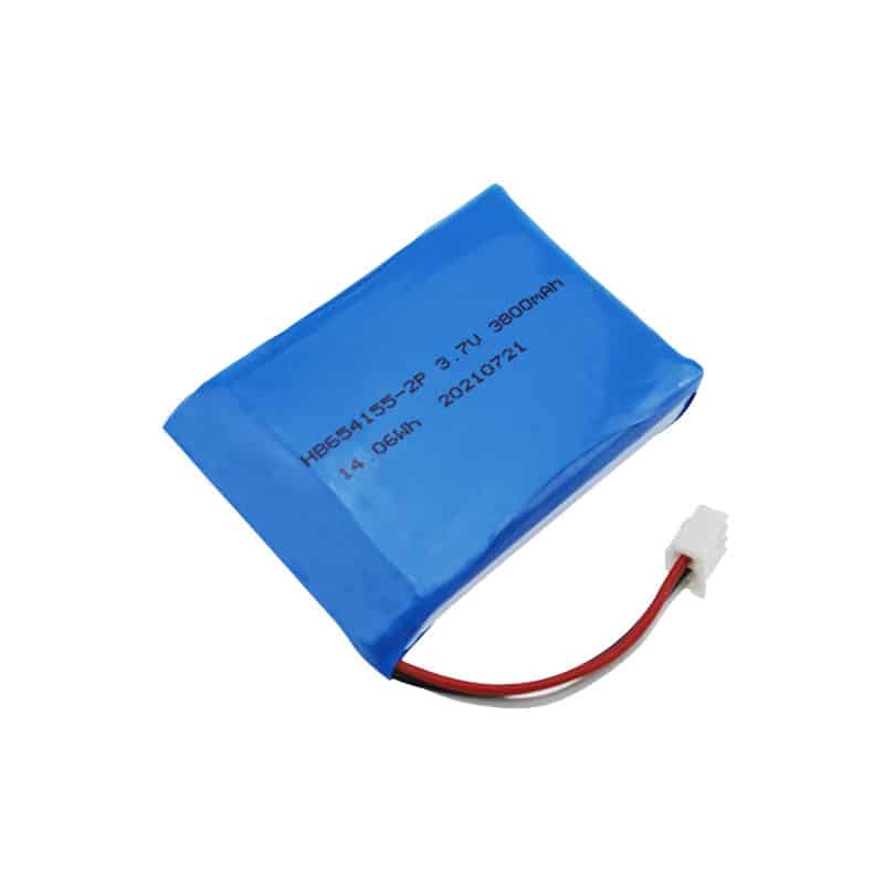 654155-3.7V-3800mAh-2P