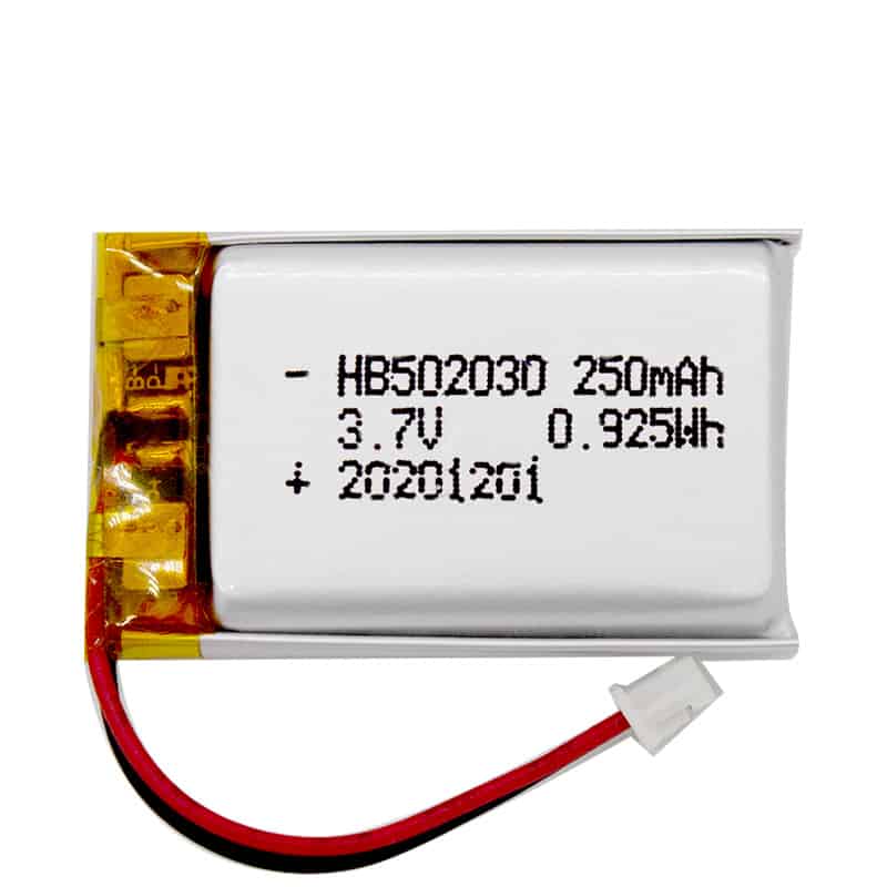 502030 250mAh 3.7V 0.925Wh