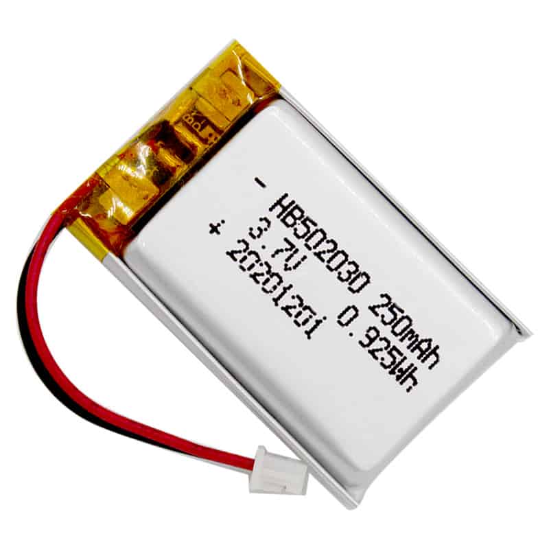 502030 250mAh 3.7V 0.925Wh