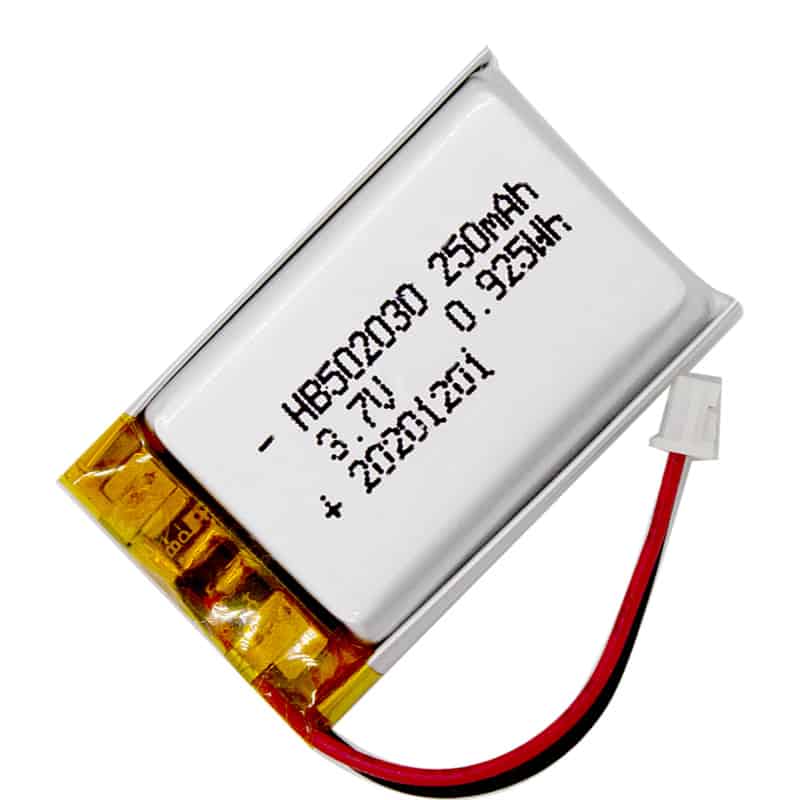 502030 250mAh 3.7V 0.925Wh