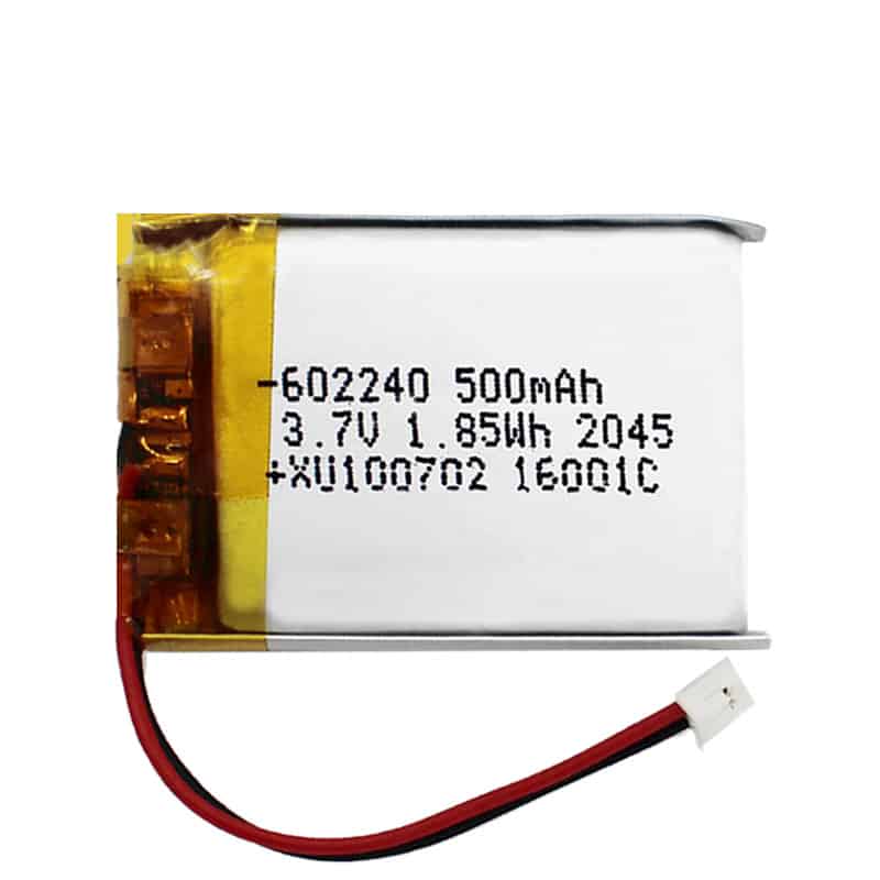 602240 500mAh 3.7V 1.85Wh