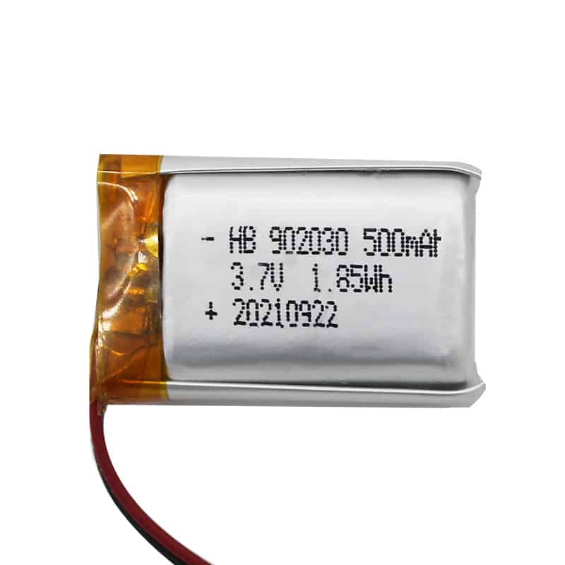 902030 500mAh 3.7V 1.85Wh