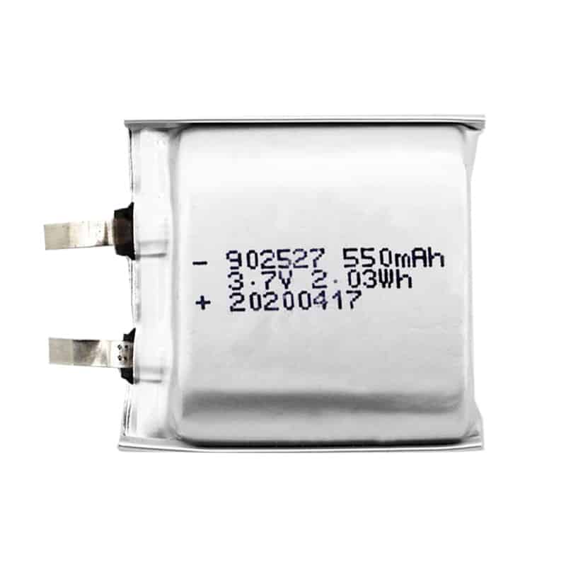 902527 550 mAh 3.7 V 2.03 Wh