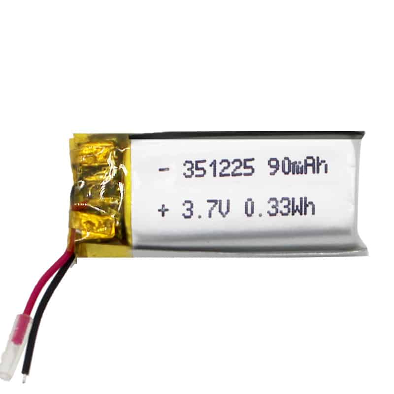 HB 351225 90 mAh 3.7 V 0.33 Wh