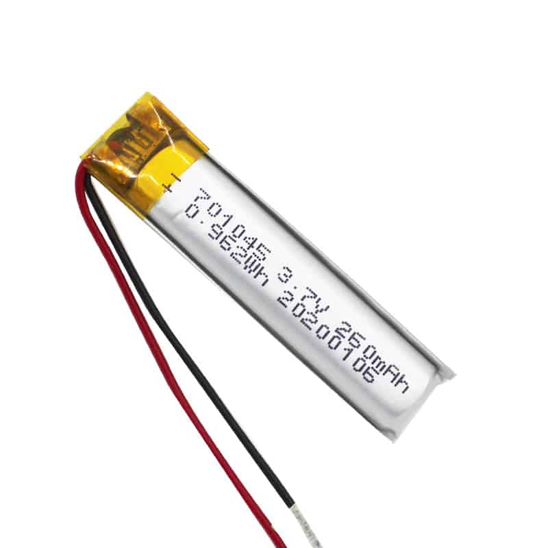 HB 701045 3.7V 260mAh 0.962Wh