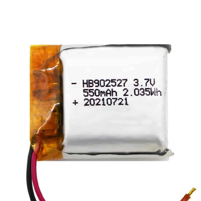 902527 3.7 V 550 mAh 2.035 Wh