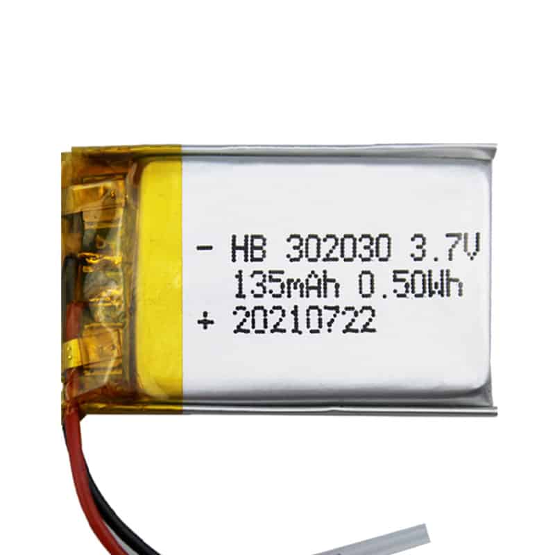 HB302030 3.7V 135mAh 0.50Wh