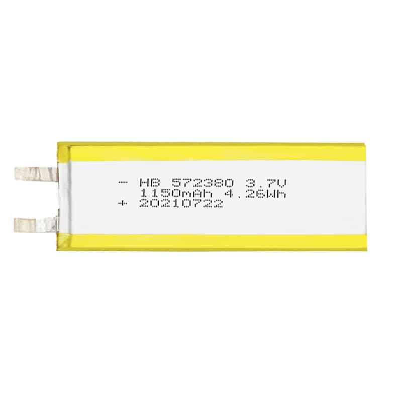 HB 572380 3.7V 1150mAh 4.26WH