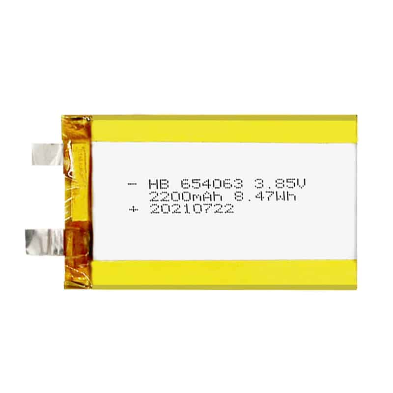 HB 654063 3.85 V 2200 mAh 8.47 Wh