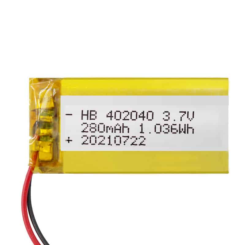 HB 402040 3.7 V 280 mAh 1.036 Wh