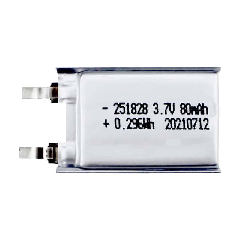 HB 251828 3.7V 80MAH 0.296WH