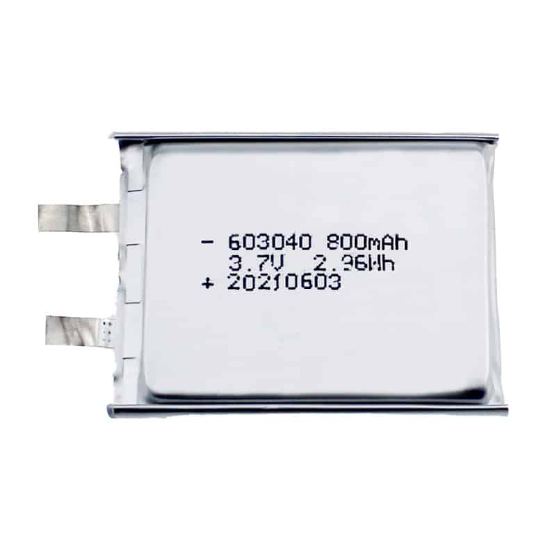 603040 800 mah 3.7V 2.96Wh