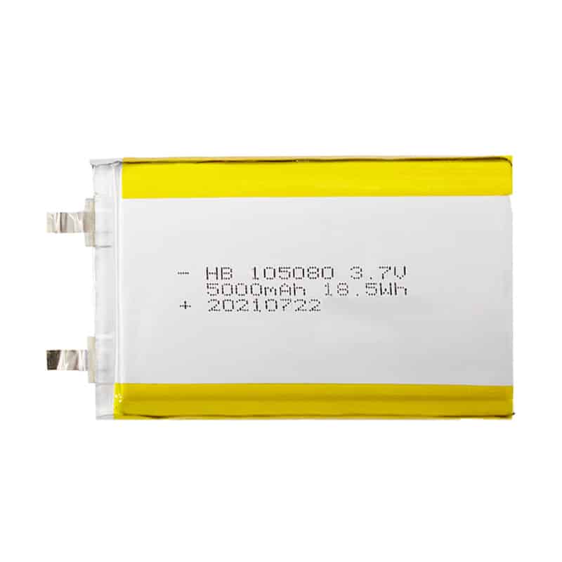 HB 105080 3.7V 5000mAh 18.5Wh litiumpolymerbatteri