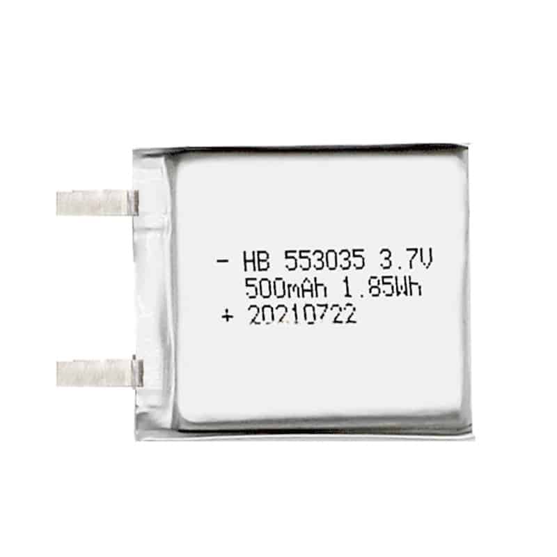 HB 553035 3.7V 500mAh 1.85Wh Lithium Polymer Battery