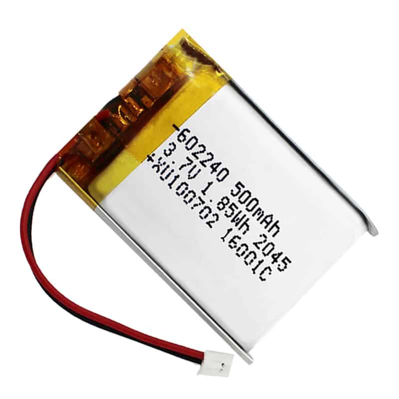 602240 500mAh 3.7V 1.85Wh