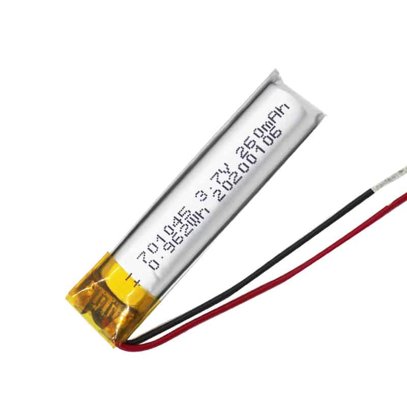 HB 701045 3.7V 260mAh 0.962Wh