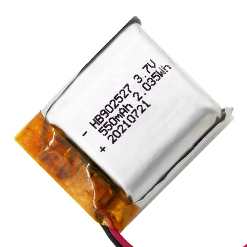 902527 3.7V 550mAh 2.035Wh