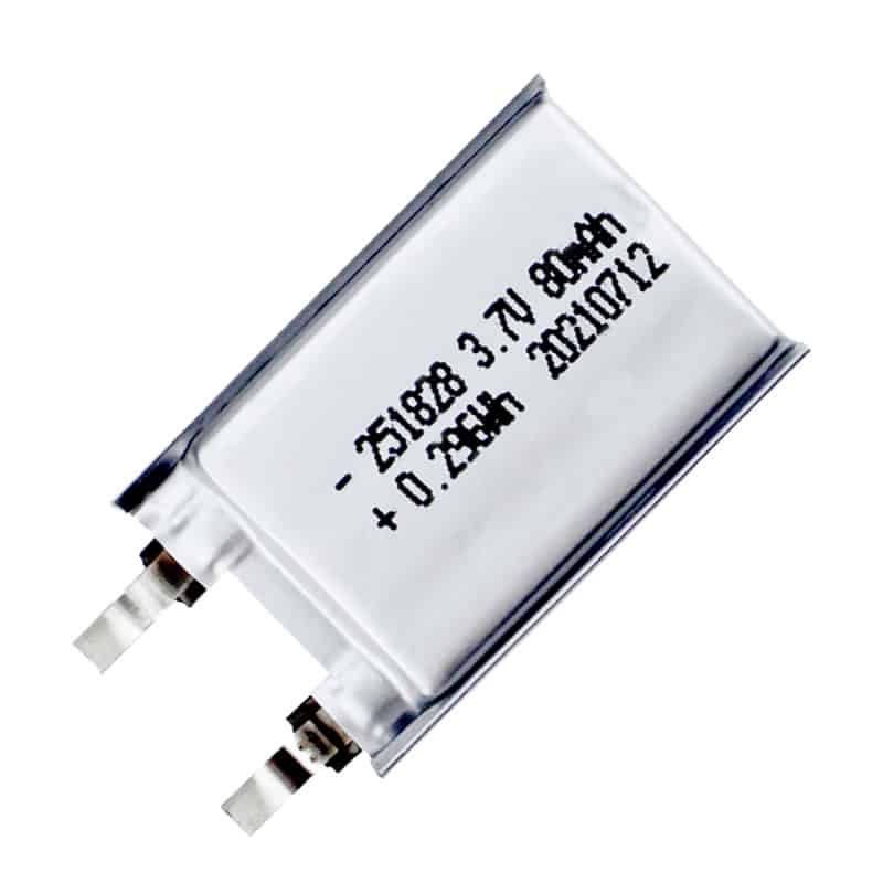 HB 251828 3.7V 80mAh 0.296Wh