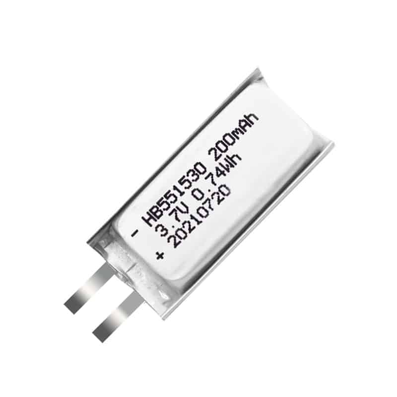 HB 551530 200mAh 3.7V 0.74Wh літый-палімерны акумулятар