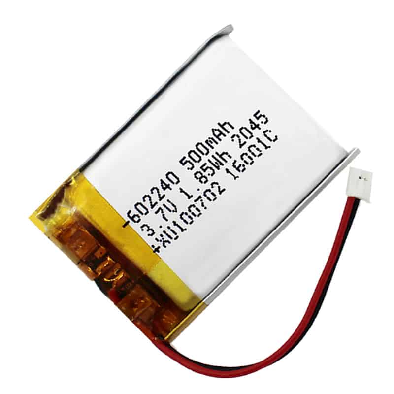 602240 500mAh 3.7V 1.85Wh