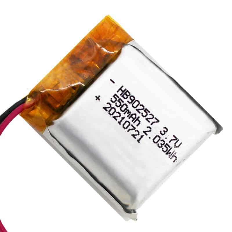 902527 3.7V 550mAh 2.035Wh