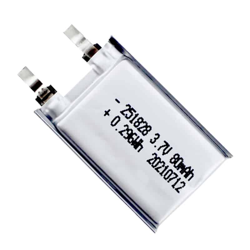 HB 251828 3.7V 80mAh 0.296Wh