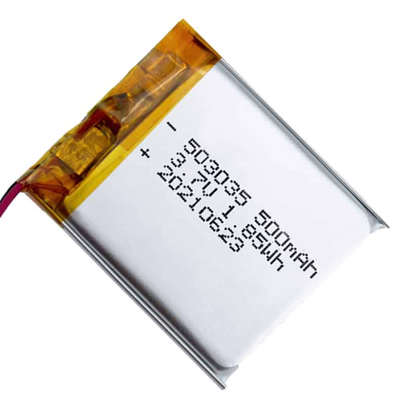 HB 503035 500mAh 3.7V 1.85Wh Lithium Polymer Battery