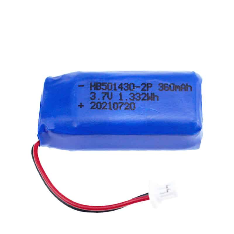 HB 501430-2P 360MAH 3.7V 1.332WH